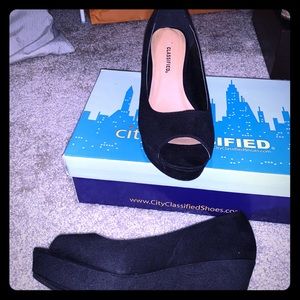Classified Peep Toe Wedges